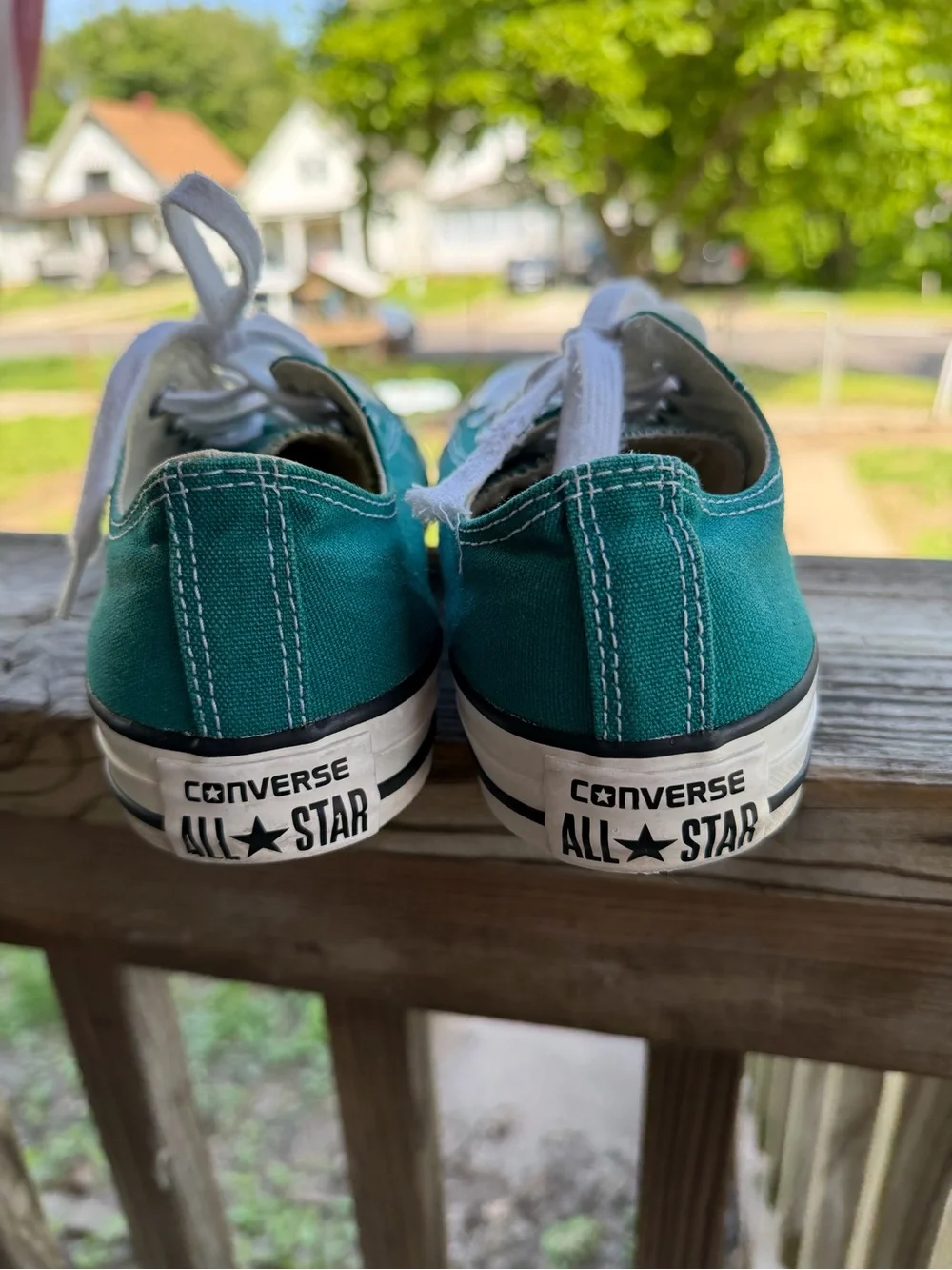 Converse Low-Top Canvas Sneakers in Green - Picture 4 of 4